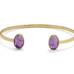 New! Rough Amethyst Cuff Bracelet